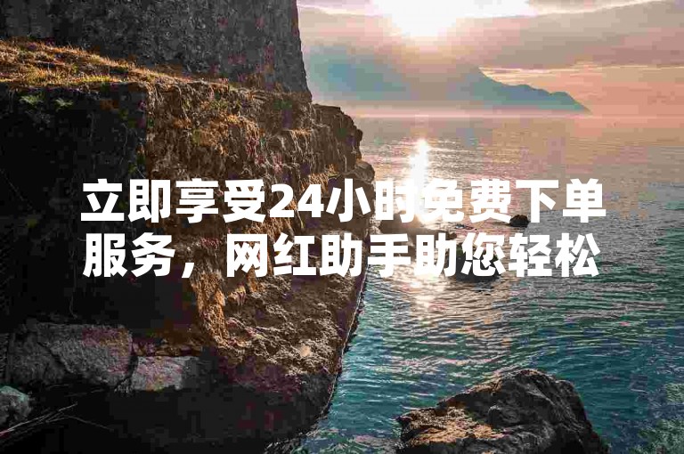 立即享受24小时免费下单服务，网红助手助您轻松搞定，机会难得，千万别错过！