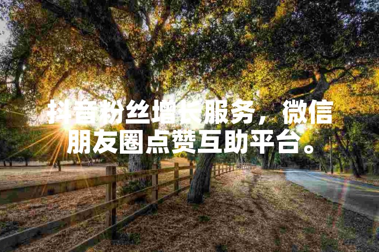 抖音粉丝增长服务，微信朋友圈点赞互助平台。