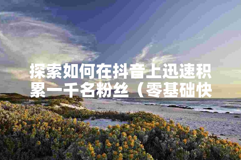 探索如何在抖音上迅速积累一千名粉丝（零基础快速增粉技巧，实用指南助你达成目标）。