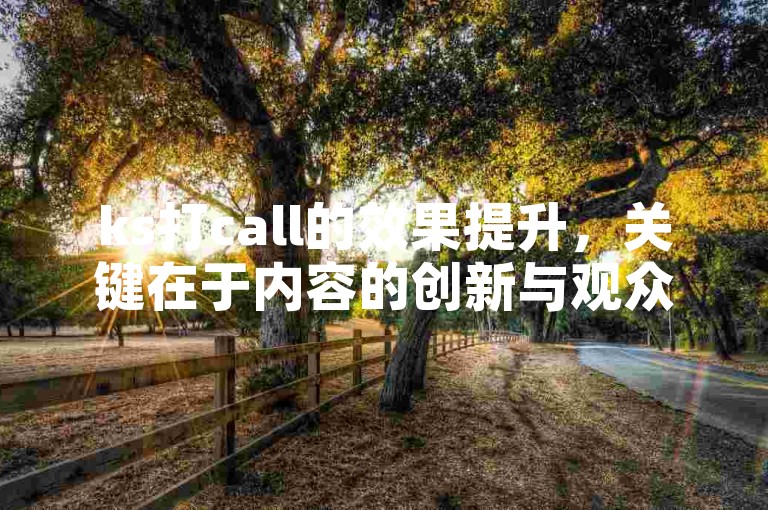 ks打call的效果提升，关键在于内容的创新与观众的互动增强。