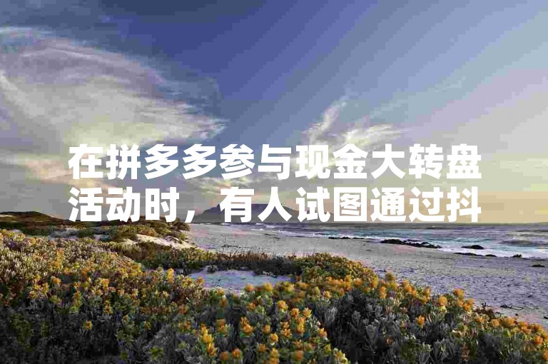 在拼多多参与现金大转盘活动时，有人试图通过抖音获取10000赞来刷助力。