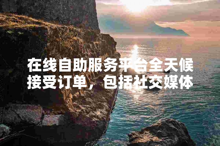 在线自助服务平台全天候接受订单，包括社交媒体增粉服务。