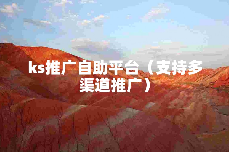 ks推广自助平台（支持多渠道推广）