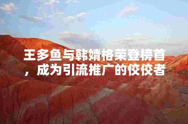王多鱼与韩婧格荣登榜首，成为引流推广的佼佼者 - 探索卡券进货新途径 - QQ全天候自助下单，享受全网最优惠价格。