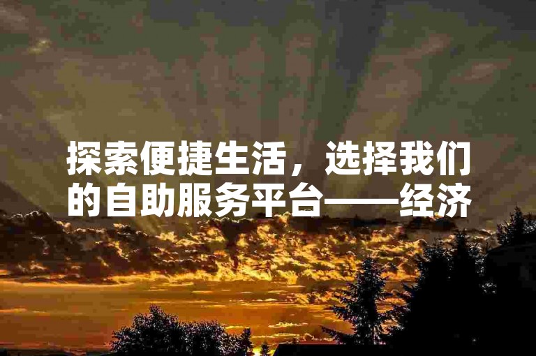 探索便捷生活，选择我们的自助服务平台——经济实惠，操作简便。