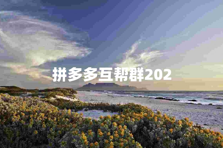 拼多多互帮群2025微信pdd互助