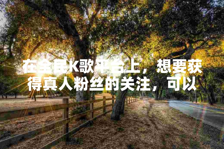 在全民K歌平台上，想要获得真人粉丝的关注，可以尝试通过创作高质量内容、参与热门话题挑战或与其他用户互动来自然增长粉丝。同时，设计独特的QQ文案背景名片也能吸引更多人的兴趣和关注。