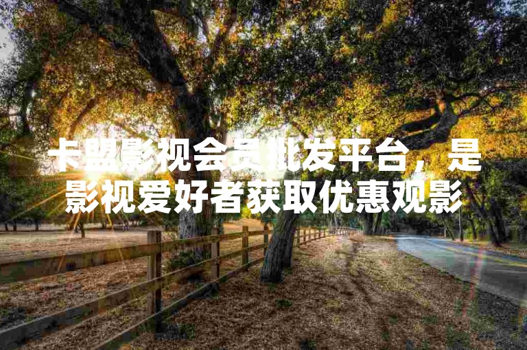 卡盟影视会员批发平台，是影视爱好者获取优惠观影权益的理想选择。