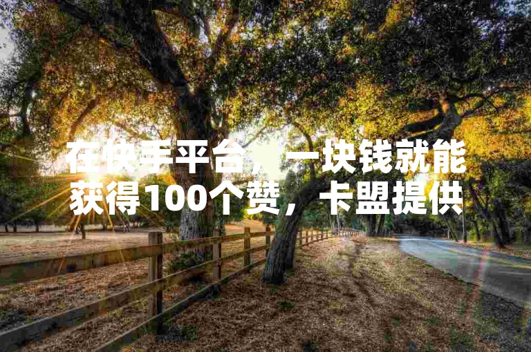 在快手平台，一块钱就能获得100个赞，卡盟提供低价自助下单服务，秒速到账，同时涵盖QQ业务和视频播放量购买。