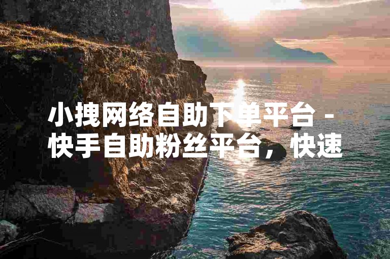 小拽网络自助下单平台 - 快手自助粉丝平台，快速安全增粉。