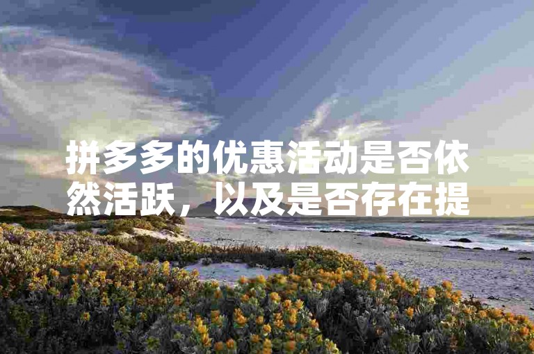 拼多多的优惠活动是否依然活跃，以及是否存在提供现金大转盘助力服务的免费网站？