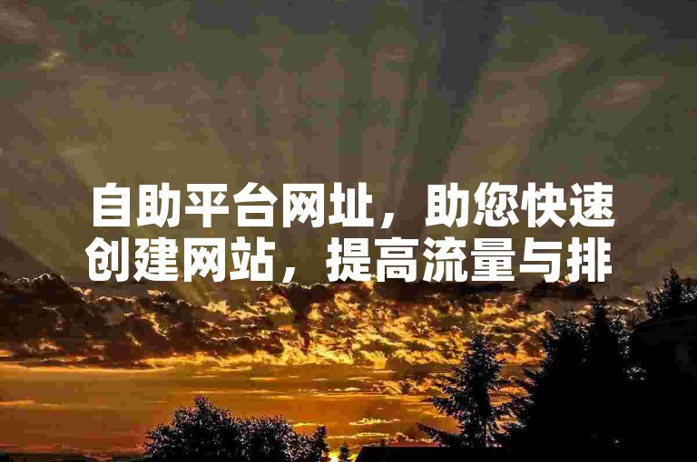 自助平台网址，助您快速创建网站，提高流量与排名。