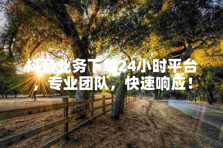 抖音业务下单24小时平台，专业团队，快速响应！