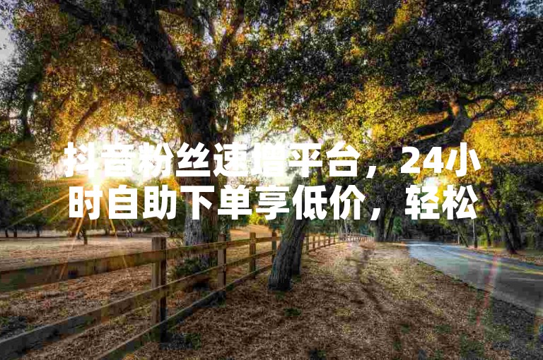 抖音粉丝速增平台，24小时自助下单享低价，轻松涨粉无压力！