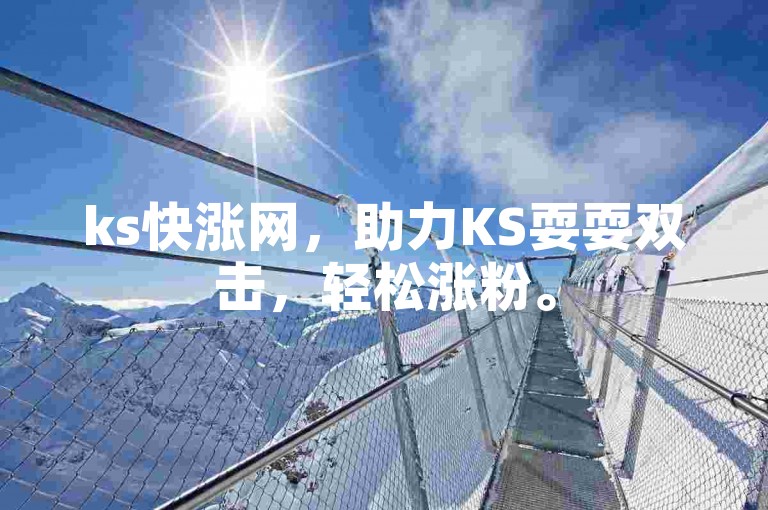 ks快涨网，助力KS耍耍双击，轻松涨粉。