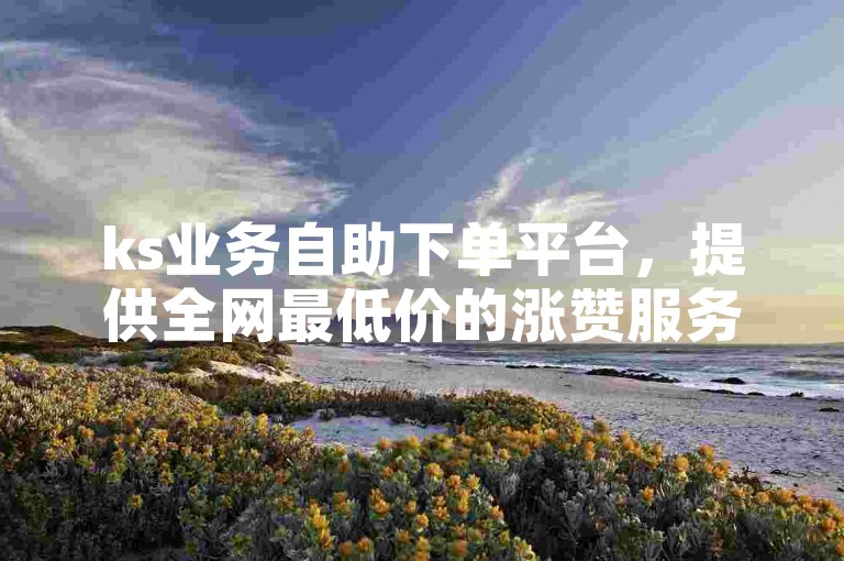 ks业务自助下单平台，提供全网最低价的涨赞服务。