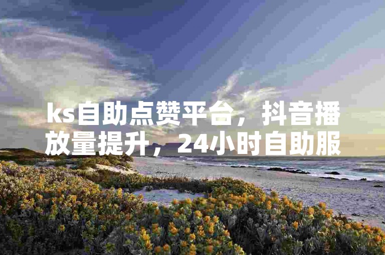 ks自助点赞平台，抖音播放量提升，24小时自助服务。