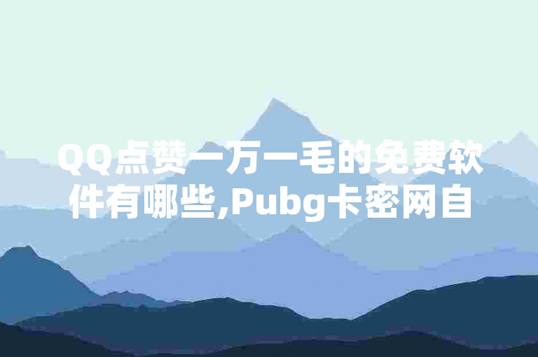 QQ点赞一万一毛的免费软件有哪些,Pubg卡密网自动发卡平台 - 拼多多砍价助力助手 - qq刷网站全网最低价啊