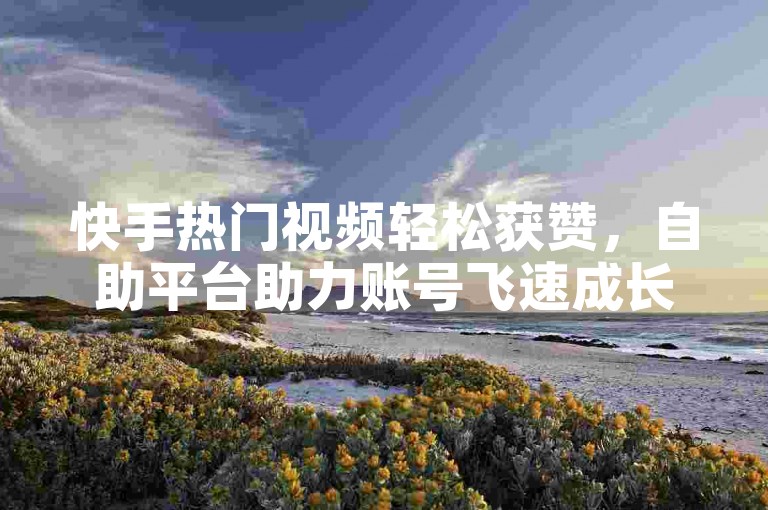 快手热门视频轻松获赞，自助平台助力账号飞速成长。