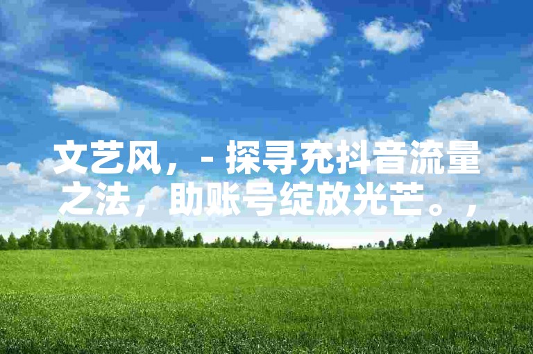 文艺风，- 探寻充抖音流量之法，助账号绽放光芒。，- 解锁充抖音流量诀窍，让视频热度飙升。，实用风，- 掌握充抖音流量技巧，快速提升曝光度。，- 学会充抖音流量方法，有效增加粉丝量。，活泼风，- 快来看看充抖音流量的神奇妙招！，- 轻松搞定充抖音流量，流量蹭蹭涨。