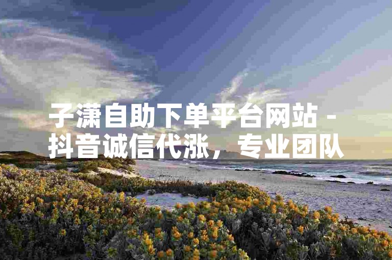 子潇自助下单平台网站 - 抖音诚信代涨，专业团队，安全可靠。