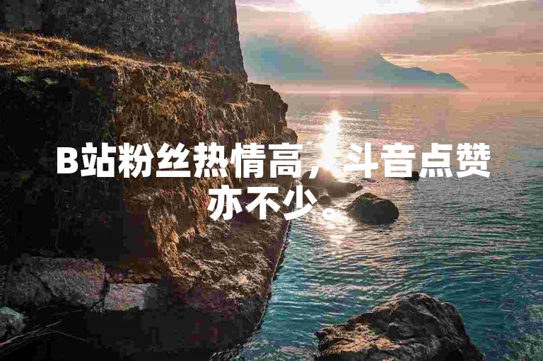 B站粉丝热情高，斗音点赞亦不少。