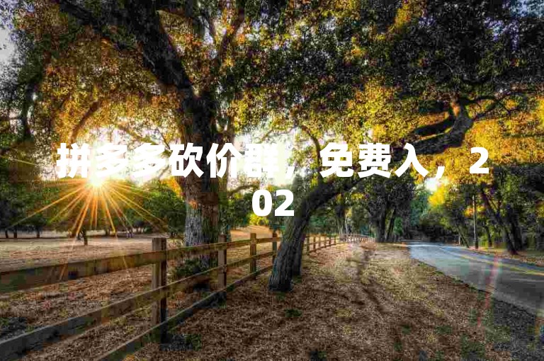 拼多多砍价群，免费入，2025微信互助！