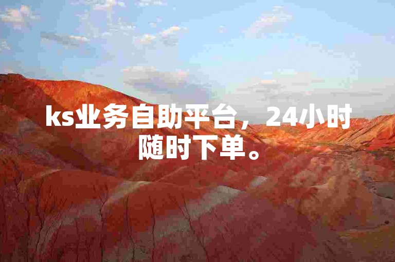 ks业务自助平台，24小时随时下单。