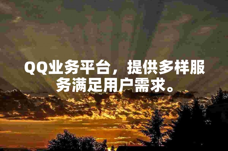 QQ业务平台，提供多样服务满足用户需求。