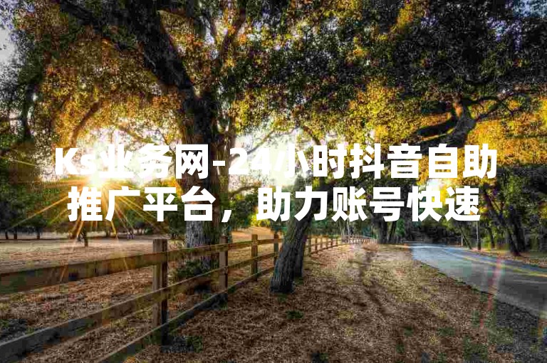 Ks业务网-24小时抖音自助推广平台，助力账号快速涨粉。