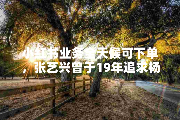 小红书业务全天候可下单，张艺兴曾于19年追求杨紫。