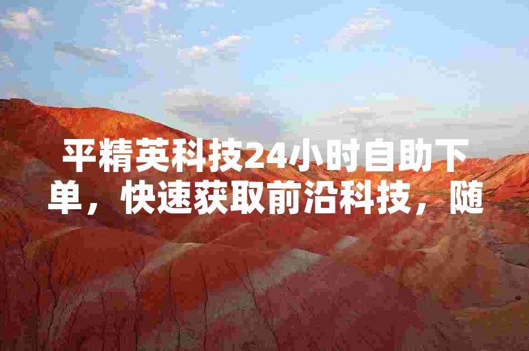 平精英科技24小时自助下单，快速获取前沿科技，随时满足需求