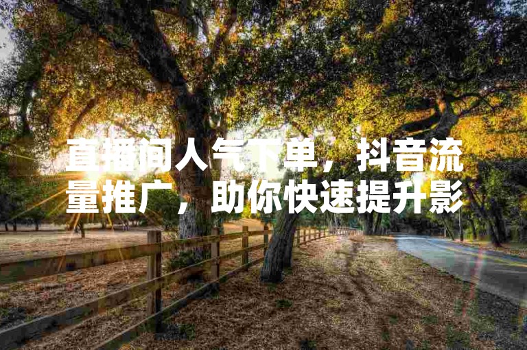 直播间人气下单，抖音流量推广，助你快速提升影响力。