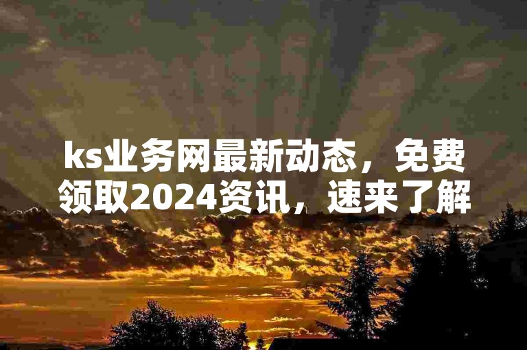 ks业务网最新动态，免费领取2024资讯，速来了解！