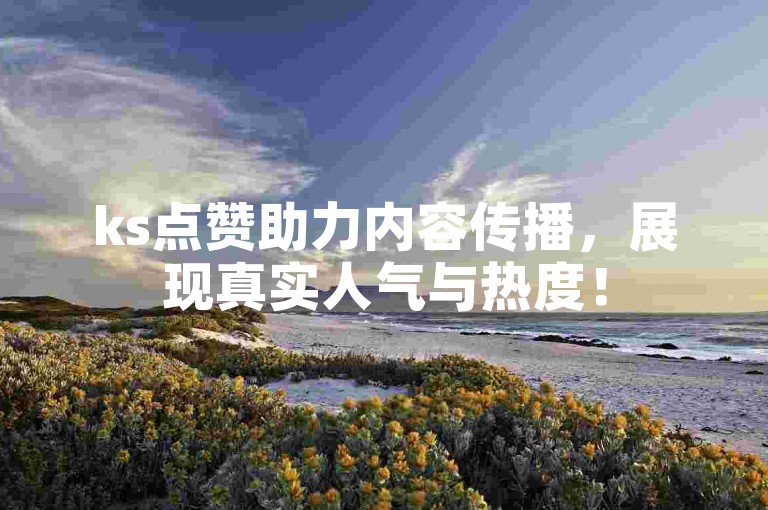 ks点赞助力内容传播，展现真实人气与热度！