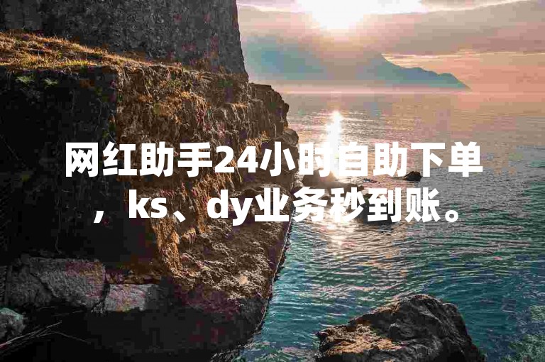 网红助手24小时自助下单，ks、dy业务秒到账。