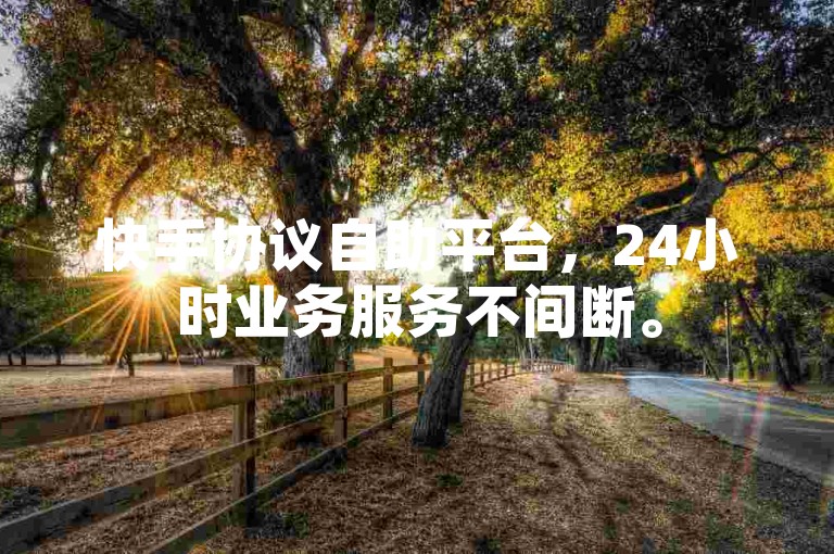 快手协议自助平台，24小时业务服务不间断。
