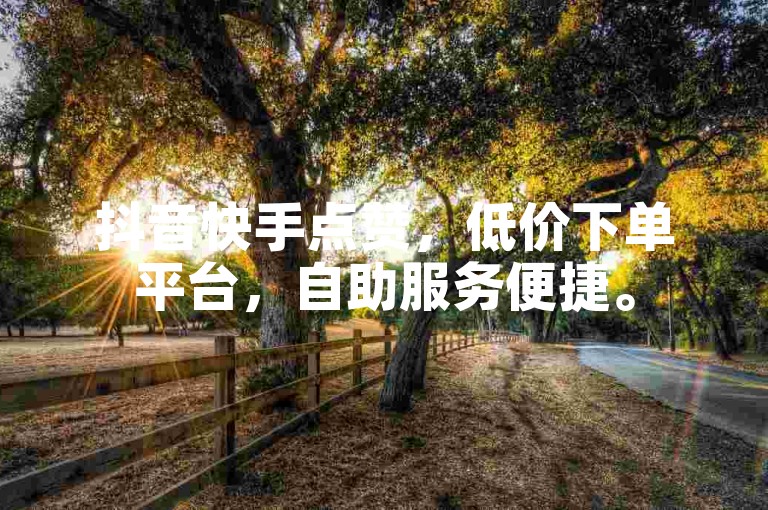 抖音快手点赞，低价下单平台，自助服务便捷。