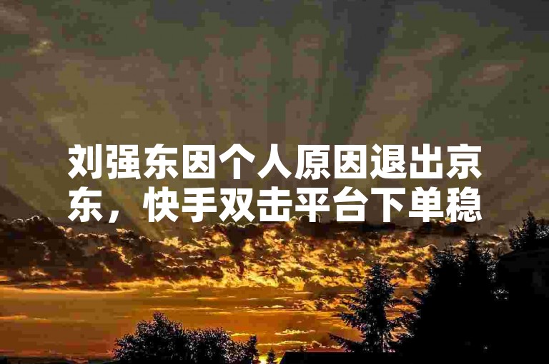 刘强东因个人原因退出京东，快手双击平台下单稳定可靠。