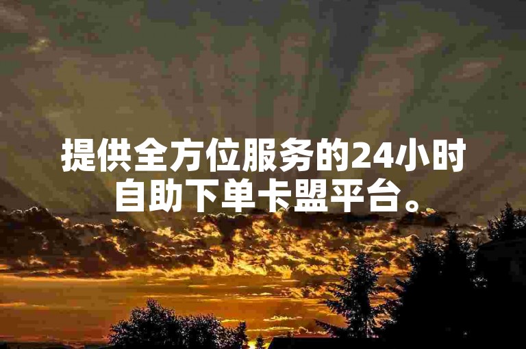 提供全方位服务的24小时自助下单卡盟平台。