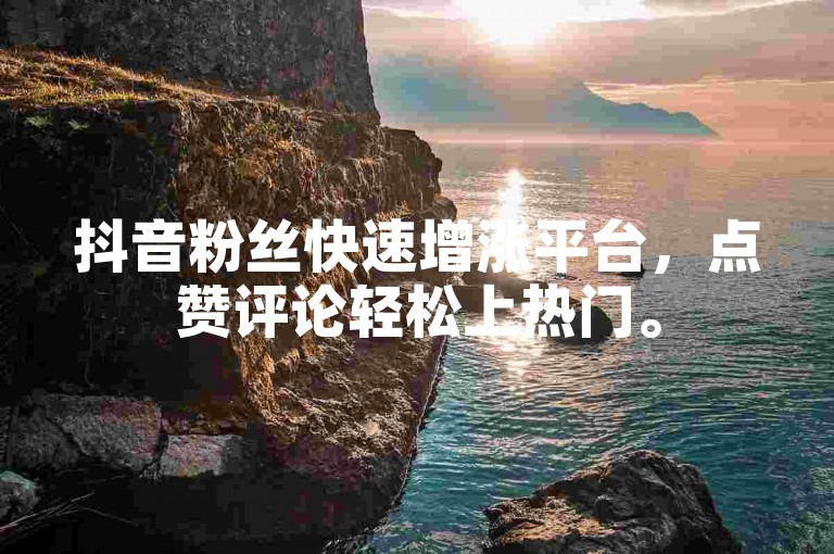 抖音粉丝快速增涨平台，点赞评论轻松上热门。