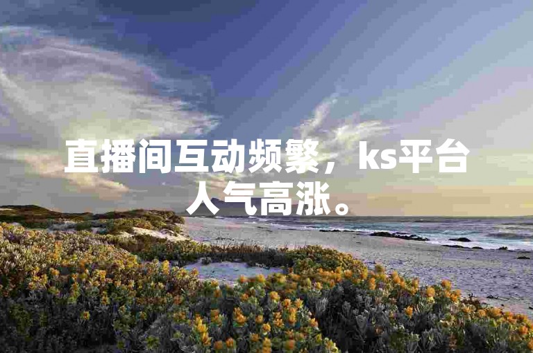 直播间互动频繁，ks平台人气高涨。