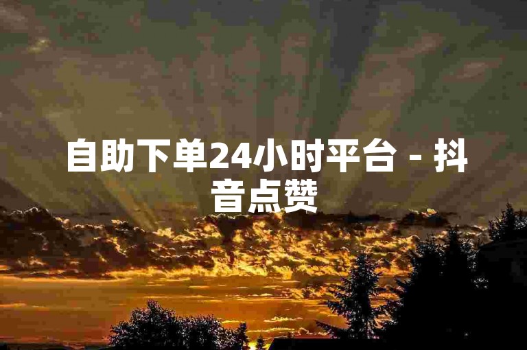 自助下单24小时平台 - 抖音点赞