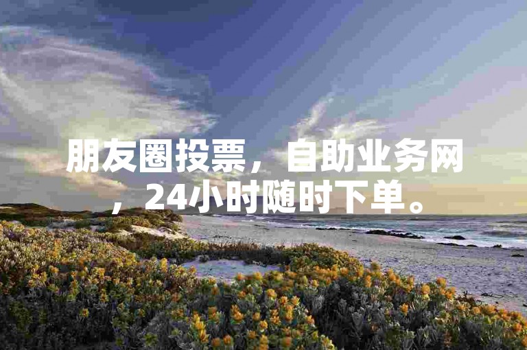 朋友圈投票，自助业务网，24小时随时下单。