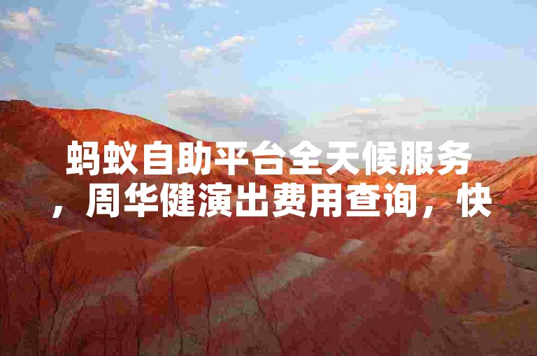 蚂蚁自助平台全天候服务，周华健演出费用查询，快手下单享便捷。