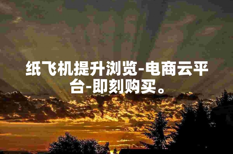 纸飞机提升浏览-电商云平台-即刻购买。