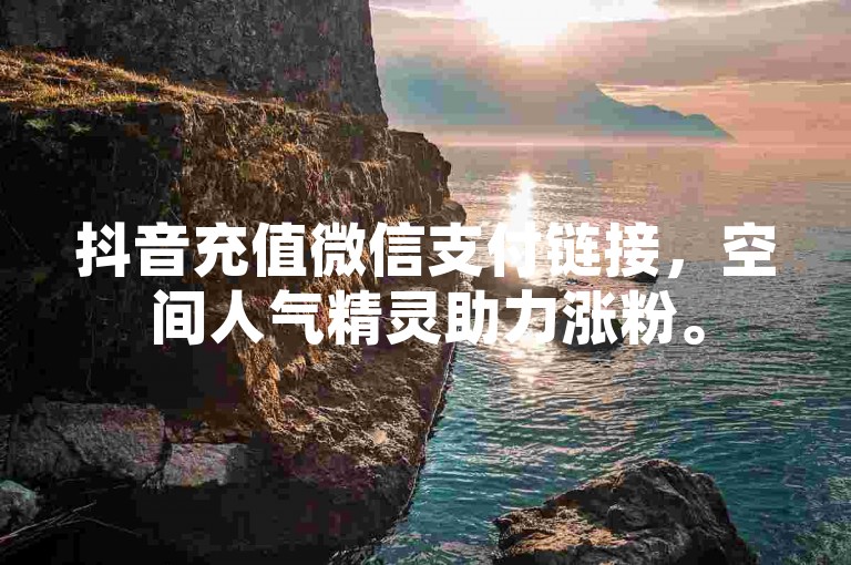 抖音充值微信支付链接，空间人气精灵助力涨粉。