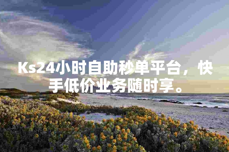 Ks24小时自助秒单平台，快手低价业务随时享。