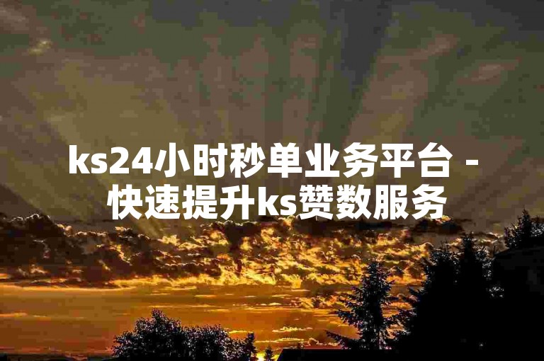 ks24小时秒单业务平台 - 快速提升ks赞数服务