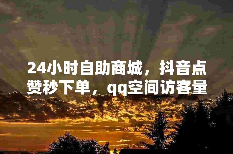 24小时自助商城，抖音点赞秒下单，qq空间访客量增加。